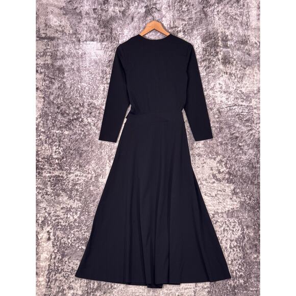 ADAY Destination Dress Medium Womens Black Wrap Convertible Midi - Picture 3 of 8